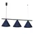 Luster na sajli CAPITAL 3xGX53/15W/230V, plave boje