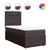 vidaXL Box spring postelja z vzmetnico temno rjava 90x200 cm blago