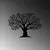 Wallity Zidna dekoracija Monumental Tree Medium, 36x50cm, Crna
