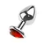 Diamond Heart Butt Plug Medium Red