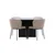 Venture Design Jedilna garnitura Strada miza s 4 stoli Edina, miza 120x74 cm, črno-rjava
