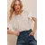 Trend Alacati Stili Ženska bluza kratkih rukava ALC-X10013, Okrugli izrez, Bela