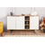 Hanah Home Clara Console Komoda, Braon-Bela