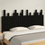 Zidno uzglavlje crni 166x3x80 cm od masivne borovine