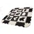 WOWO Penasta puzzle podloga 25 kosov - črno-bela ogradica