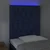 Vidaxl LED posteljno vzglavje modro 80x7x118/128 cm blago