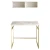 Hanah home Radni sto 90x75x60cm Belo-Zlatni