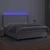 Vidaxl Box spring postelja z vzmetnico LED bela 180x200cm umetno usnje