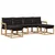 Set vanjskih sofa s jastukom 6 pcs Bijela i crna