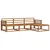 Set vanjskih sofa 4 pcs Prirodna Čvrsto drvo akacije
