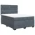 Vidaxl Box spring posteljni z vzmetnico temno siv 140x190 cm žamet