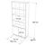 Hanah Home Polica za knjige FR16-AA, 75x168.3x26.8 cm, Braon