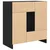Komoda s ladicama i vratima crni hrast 70,5x34x74,5 cm