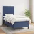 Vidaxl Box spring postelja z vzmetnico moder 80x200 cm blago
