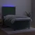 Krevet box spring s madracem LED tamnozeleni 100x200 cm baršun