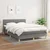 Vidaxl Box spring posteljni z vzmetnico temno siv 140x190 cm blago