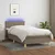 Vidaxl Box spring postelja z vzmetnico LED taupe 100x200 cm blago