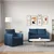 Set sofe 2 pcs Plava 136 x 82 x 85 cm Tkanina