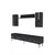 Hanah Home TV komoda Ilay, antracit / srebrna