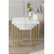 Hanah Home set od 4 umetnutih stočića Lyon, beli / zlatni