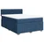 Vidaxl Box spring postelja z vzmetnico modra 140x200 cm blago