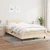 Vidaxl Box spring postelja z vzmetnico krem 120x190 cm blago