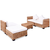 Sofa Set 14 kom Prirodni Ratan