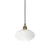 Luster na sajli HECTOR 1xE27/15W/230V bela/mesing pr. 25 cm