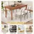 Costway Set 4 jedilnih stolov bela