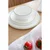 DUKA DUVE porcelanasti krožnik z zelenim robom 28 cm