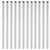 Stup za ogradu 12 pcs Srebrno 100 cm