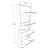 Hanah Home Cipelarnik Marino 4, 50x137x15 cm, Braon