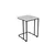 Hanah Home Set klub stolova, 3 komada Ce Metal Zigon Belo-Crni