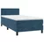 Vidaxl Box spring postelja z vzmetnico temno modra 90x200 cm žamet