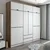 Hanah home Ormar Elina 277x253x52cm Belo-Bež