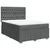 Vidaxl Box spring posteljni z vzmetnico temno siv 140x190 cm blago