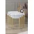 Hanah Home set od 4 umetnutih stočića Telwe, beli mermer / zlatni