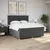 vidaXL Box spring postelja z vzmetnico temno siva 180x200 cm blago