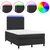 Krevet box spring s madracem LED crni 120x200cm od umjetne kože