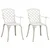 3-dijelni bistro set od lijevanog aluminija bijeli