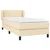 Vidaxl Box spring postelja z vzmetnico krem 80x200 cm blago