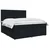 vidaXL Postelja boxspring z vzmetnico Črna 200 x 200 cm Blago