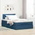 Otomanski krevet s madracem i LED plavi 120x200 cm tkanine