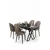 Hanah Home Trpezarijski set, 5 komada, Bež