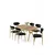 Hanah Home Trpezarijski set, 7 komada, Crni