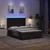 Ottoman krevet s madracima i LED diodama crni 140x200 cm baršun