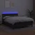 Vidaxl Box spring postelja z vzmetnico LED črna 140x190 cm um. usnje