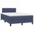 Box spring postelja z vzmetnico LED modra 120x200 cm blago