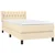 vidaXL vidaXL Box spring postelja z vzmetnico krem 100x200 cm blago, (20723393)