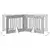 Vrata za pse s postoljem 6 pcs Siva sonoma 80 x 60 cm